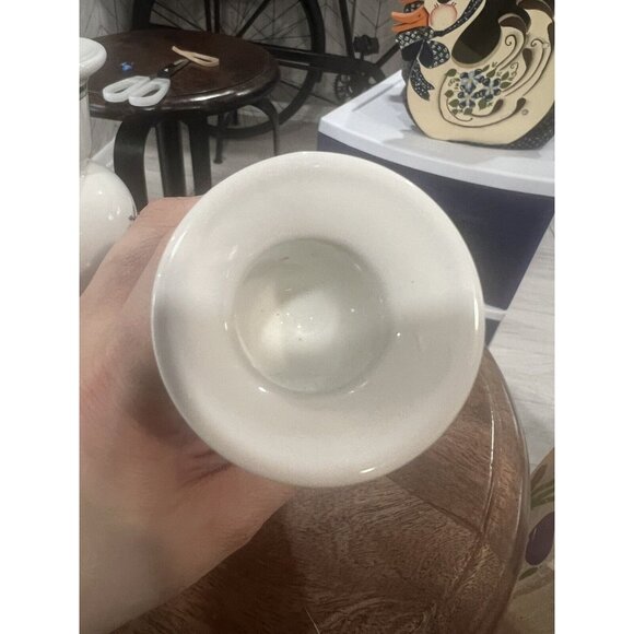 Lenox Summer Terrace Set of 2 Candle holders Green Floral 5” Tall - Picture 7 of 8